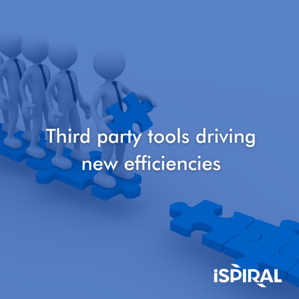 Third party tools driving new efficiencies